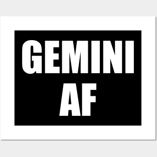 Gemini AF Shirt - Gemini Zodiac Shirt - Gemini Birthday Shirt - Birthday Gift Posters and Art